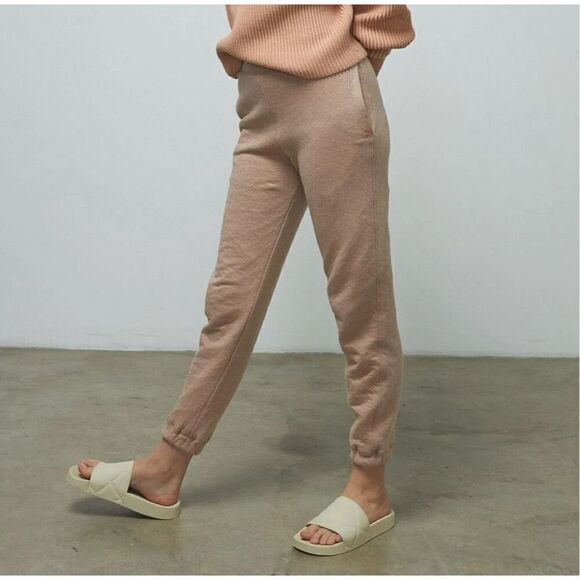 Lunya Restore Double Faced Pants Otium Tan Heather NEW - Picture 2 of 9